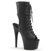 Pleaser ADORE-1016 Black Faux Leather Ankle Boot Boots 1 Pleaser ADORE-1016 Black Faux Leather Ankle Boot Boots