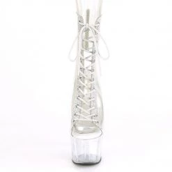 Pleaser Boots ADORE-1016C-2 Clear-Rhinestone/Clear Ankle Boot
