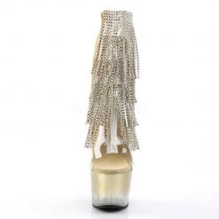 Pleaser ADORE-1017RhinestoneFT Clear-Gold/Gold Ankle Boot New Arrivals