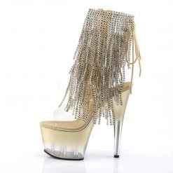 Pleaser ADORE-1017RhinestoneFT Clear-Gold/Gold Ankle Boot New Arrivals