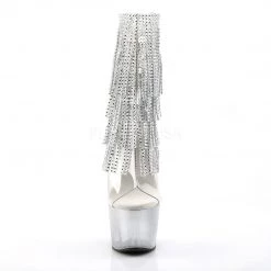 Pleaser Boots ADORE-1017RhinestoneFT Clear-Silver/Silver Ankle Boot
