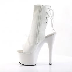 Pleaser ADORE-1018 White Faux Leather Ankle Boot 12 Pleaser ADORE-1018 White Faux Leather Ankle Boot