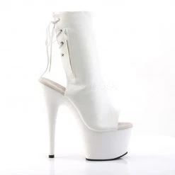 Pleaser ADORE-1018 White Faux Leather Ankle Boot 14 Pleaser ADORE-1018 White Faux Leather Ankle Boot