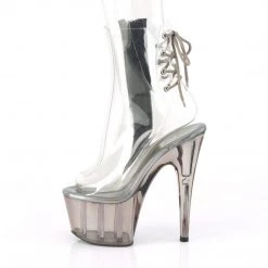 Pleaser Boots ADORE-1018CT Clear/Smoke Tinted Ankle Boot 10 Pleaser Boots ADORE-1018CT Clear/Smoke Tinted Ankle Boot