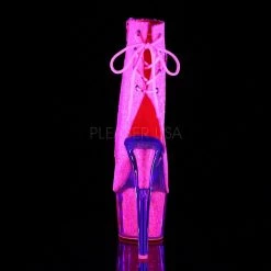 Pleaser Boots ADORE-1018G Neon Pink Glitter/Neon Pink Glitter Ankle Boot