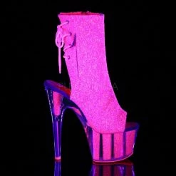Pleaser Boots ADORE-1018G Neon Pink Glitter/Neon Pink Glitter Ankle Boot