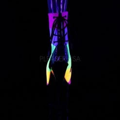 Pleaser ADORE-1018RBG Rainbow Multi Glitter Ankle Boot