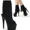 Pleaser ADORE-1019 Black Suede Ankle Boot
