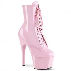 Pleaser Boots ADORE-1020 Baby Pink Patent/Baby Pink Ankle Boot