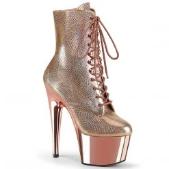 Pleaser ADORE-1020 Rose Gold Textured Metallic/Rose GoldChrome Ankle Boot Boots 13 Pleaser ADORE-1020 Rose Gold Textured Metallic/Rose GoldChrome Ankle Boot Boots