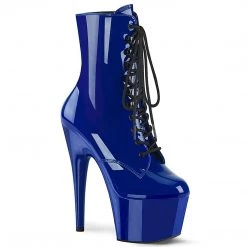 Pleaser Boots ADORE-1020 Royal Blue Patent Ankle Boot