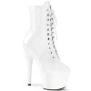 Pleaser ADORE-1020 White Patent/White Ankle Boot Boots