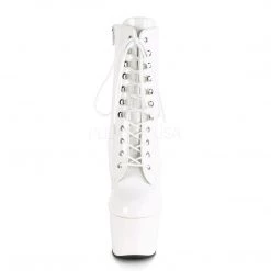 Pleaser ADORE-1020 White Patent/White Ankle Boot Boots