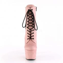 Pleaser Boots ADORE-1020FS Baby Pink Faux Suede/Baby Pink Faux Suede Ankle Boot