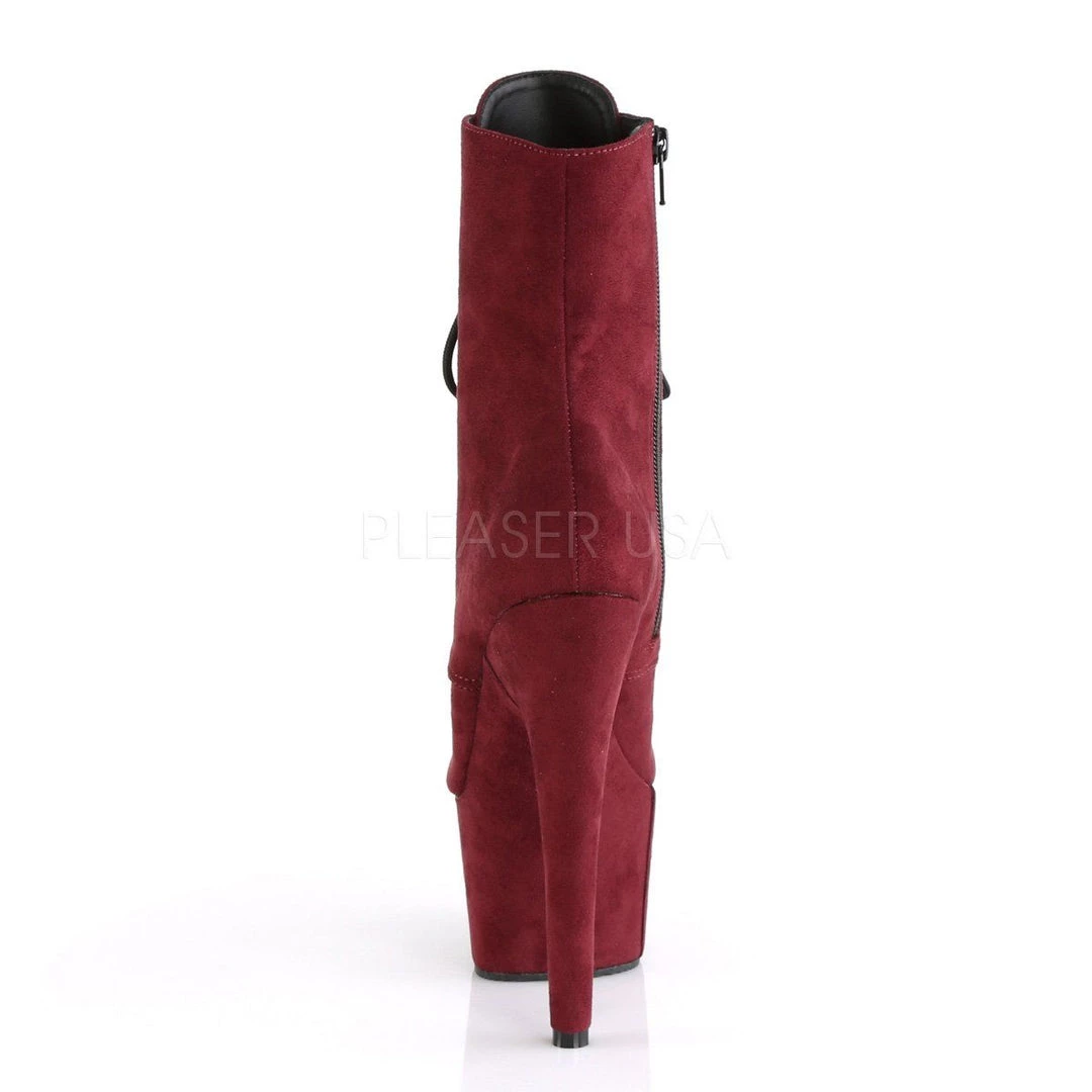 Pleaser Boots ADORE-1020FS Burgundy Faux Suede/Burgundy Faux Suede Ankle Boot 6 Pleaser Boots ADORE-1020FS Burgundy Faux Suede/Burgundy Faux Suede Ankle Boot