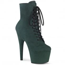 Pleaser Boots ADORE-1020FS Emerald Green Faux Suede Ankle Boot