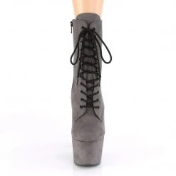 Pleaser Boots ADORE-1020FS Grey Faux Suede Ankle Boot 9 Pleaser Boots ADORE-1020FS Grey Faux Suede Ankle Boot