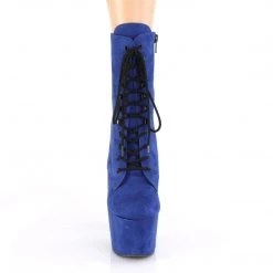 Pleaser ADORE-1020FS Royal Blue Faux Suede Ankle Boot Boots