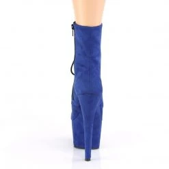 Pleaser ADORE-1020FS Royal Blue Faux Suede Ankle Boot Boots