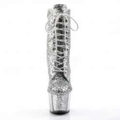 Pleaser ADORE-1020G Silver Glitter/Silver Glitter Ankle Boot