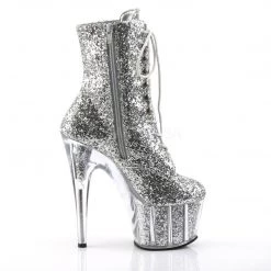 Pleaser ADORE-1020G Silver Glitter/Silver Glitter Ankle Boot 12 Pleaser ADORE-1020G Silver Glitter/Silver Glitter Ankle Boot