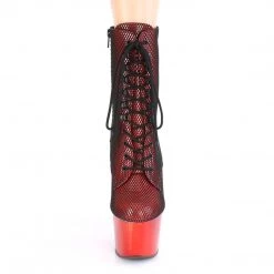 Pleaser Boots ADORE-1020HFN Red Holo/Red Chrome Ankle Boot