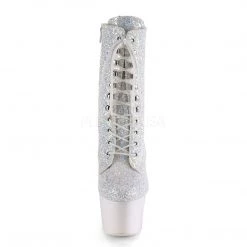 Pleaser ADORE-1020LG Neon White Multi Glitter/Neon White Ankle Boot Boots