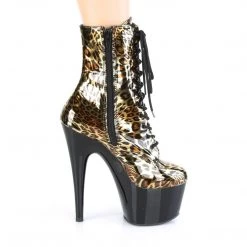 Pleaser ADORE-1020LP Gold Leopard Print Metallic/Black Boot Boots 14 Pleaser ADORE-1020LP Gold Leopard Print Metallic/Black Boot Boots