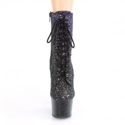 Pleaser ADORE-1020OMBG Purple Multi Glitter/Black Ankle Boot Boots