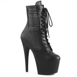 Pleaser New Arrivals ADORE-1020PK Black Faux Leather Ankle Boot