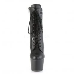 Pleaser New Arrivals ADORE-1020PK Black Faux Leather Ankle Boot
