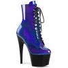 Pleaser ADORE-1020SHG Blue-Purple/Black Ankle Boot