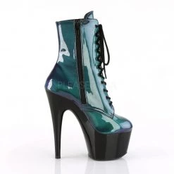 Pleaser Boots ADORE-1020SHG Purple-Green/Black Ankle Boot
