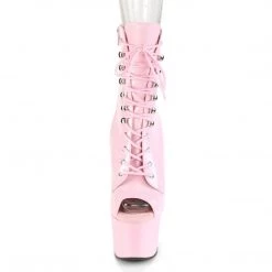 Pleaser Boots ADORE-1021 Baby Pink Patent Ankle Boot