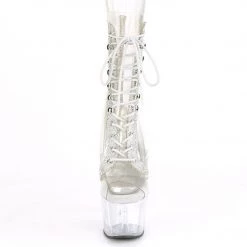 Pleaser ADORE-1021C-2 Clear-Rhinestone/Clear Ankle Boot