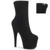 Pleaser ADORE-1042 Black Faux Suede/ Black Faux Suede Ankle Boot Boots
