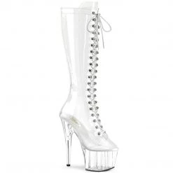 Pleaser Boots ADORE-2020C Clear Knee Boot