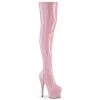 Pleaser ADORE-3000HWR Baby Pink Stretch Holo/Baby Pink Holo Thigh Boot 1 Pleaser ADORE-3000HWR Baby Pink Stretch Holo/Baby Pink Holo Thigh Boot