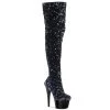 Pleaser Boots ADORE-3020 Black Multi Seuqins/ Black Boot