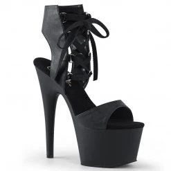 Pleaser ADORE-700-14 Black Faux Leather Platform Sandal