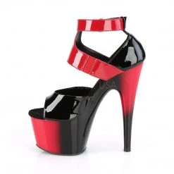 Pleaser ADORE-700-16 Black-Red Patent/Red-Black Platform Sandal Coming Soon (Pre-Order)