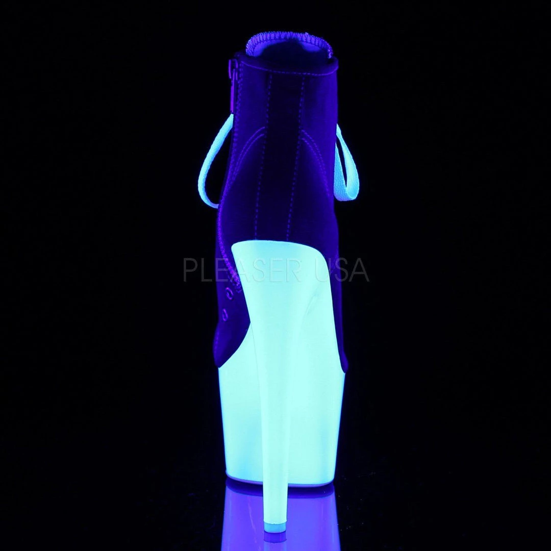 Pleaser ADORE-700SK-02 Red Canvas/Neon White Sneaker Heels Platform Boots 6 Pleaser ADORE-700SK-02 Red Canvas/Neon White Sneaker Heels Platform Boots