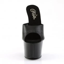 Pleaser ADORE-701 Black Leather/ Black Slide