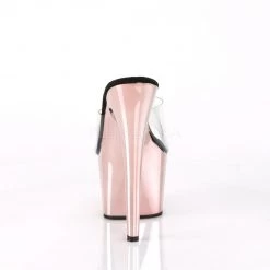 Pleaser ADORE-701 Clear/Rose Gold Chrome Slide