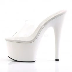 Pleaser ADORE-701 Clear/White Slide