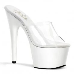 Pleaser ADORE-701 Clear/White Slide