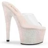 Pleaser ADORE-701HMG Clear/Opal Multi Mini Glitter Slide