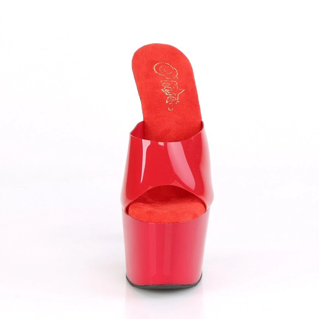 Pleaser Shoes ADORE-701N Red (Jelly-Like) TPU/Red Slide 4 Pleaser Shoes ADORE-701N Red (Jelly-Like) TPU/Red Slide
