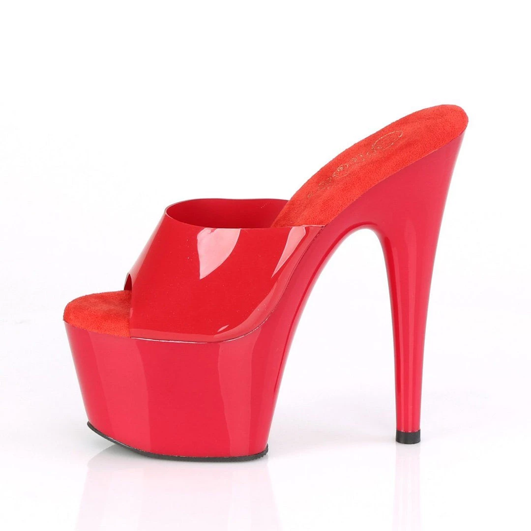 Pleaser Shoes ADORE-701N Red (Jelly-Like) TPU/Red Slide 5 Pleaser Shoes ADORE-701N Red (Jelly-Like) TPU/Red Slide