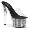 Pleaser Shoes ADORE-701SRS Clear/Black SRS Slide 2 Pleaser Shoes ADORE-701SRS Clear/Black SRS Slide